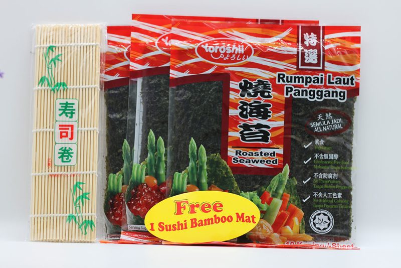Yoroshii Roasted Seaweed – YN10 (P) 3 Pack Combo